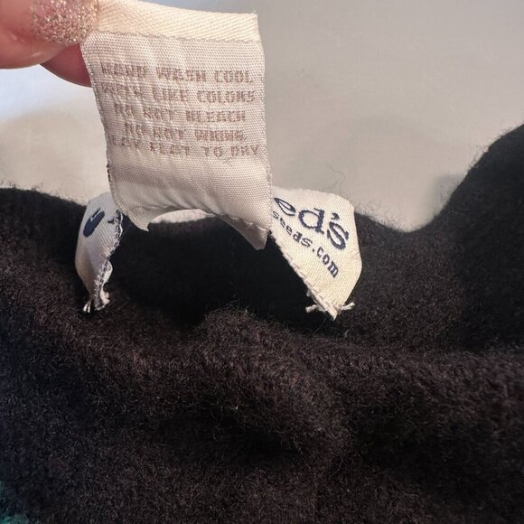 Appleseeds Poinsettia Christmas Cardigan Women Holiday Wool Blend Sweater - Picture 4 of 12